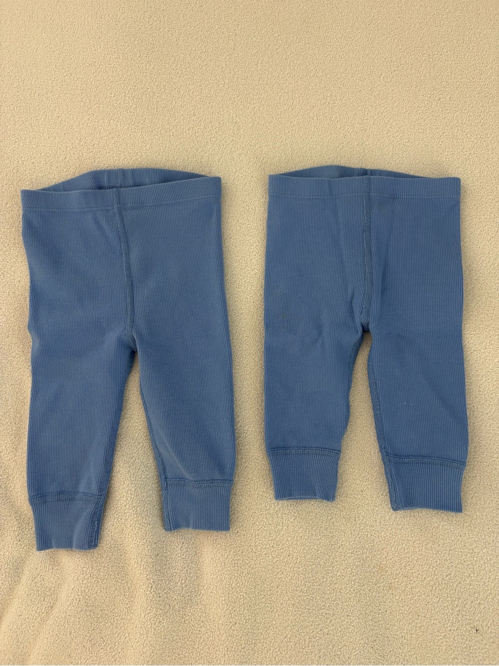 Hanna Andersson Blue Ribbed Baby Leggings - Bundle of 2 diff sizes